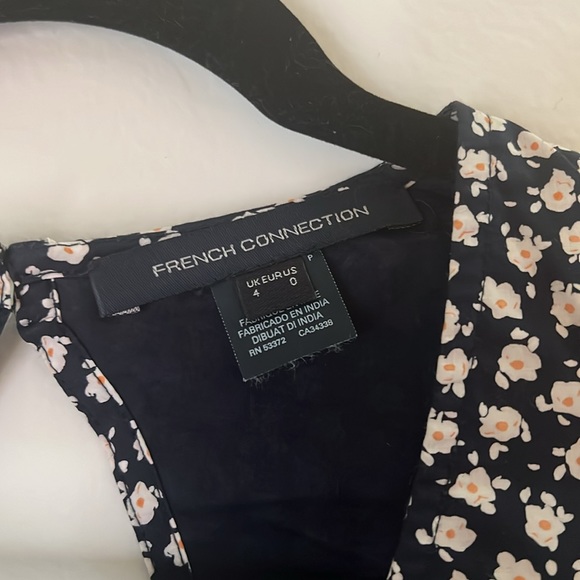 French Connection Aura Ditsy Floral Poplin Minidress - Picture 4 of 5